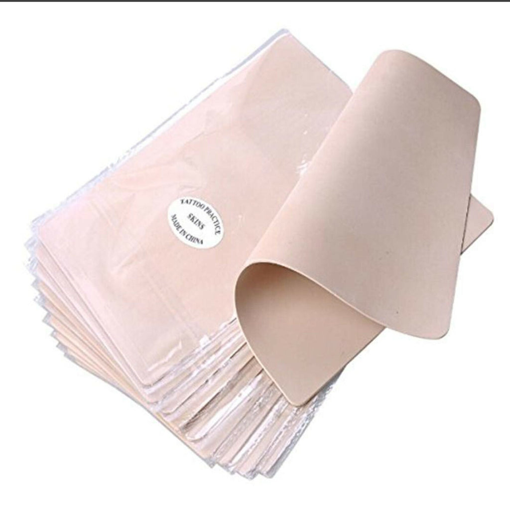 Tattoo Practice Skin Sheets 7.87 x 5.98 in - Synthetic Skin-Like for Needle Machines, 5/10/25/50/100 pcs