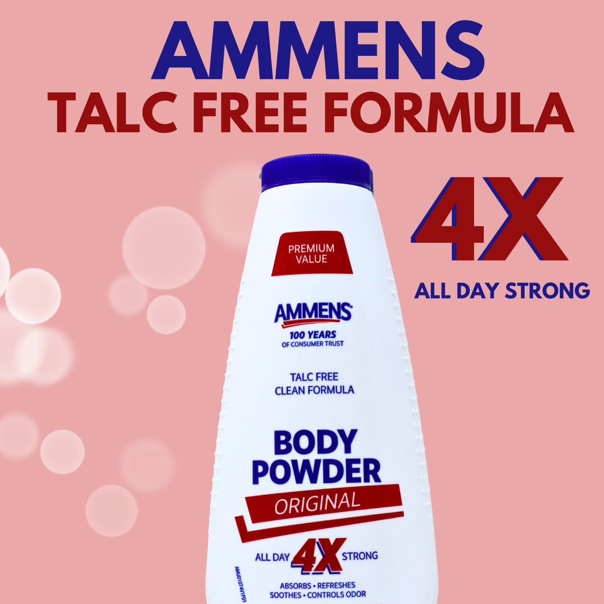 Talc-Free Body Powder with Odor Control - 11 fl oz (3-Pack)