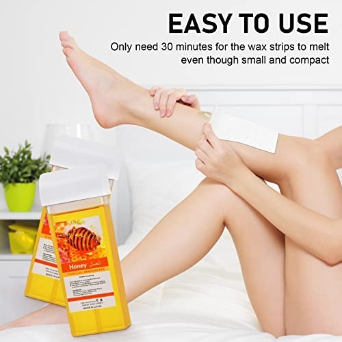 Natural Honey Roll-On Wax Cartridge Refill 4 Pack - Easy Hair Removal