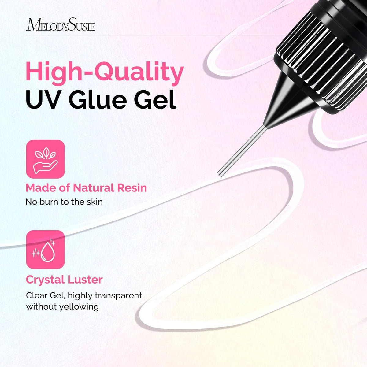 Nail Rhinestone Glue for 3D Nail Art - Strong Adhesive for Gem & Jewel Fixing
