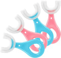 Kids U-Shaped Silicone Toothbrush 4 Pack - Gentle 360° Oral Cleaner