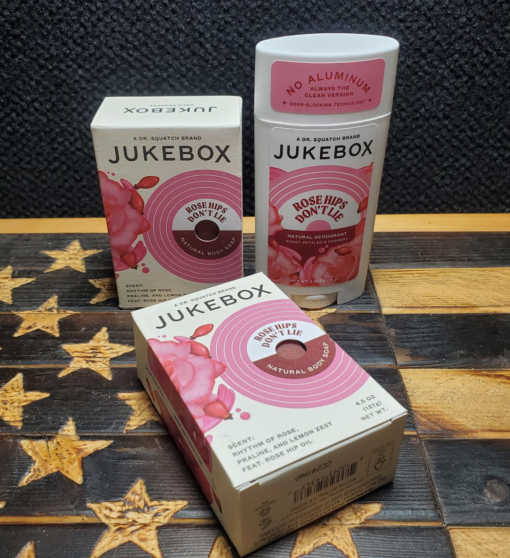 Natural Rose Hips Body Soap & Deodorant Set – Moisturizing & Refreshing