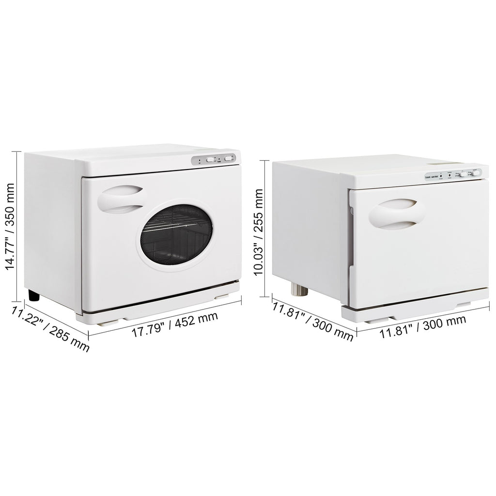 Hot Towel Warmer Cabinet 23L/8L with Stainless Steel Racks - Spa & Salon Use