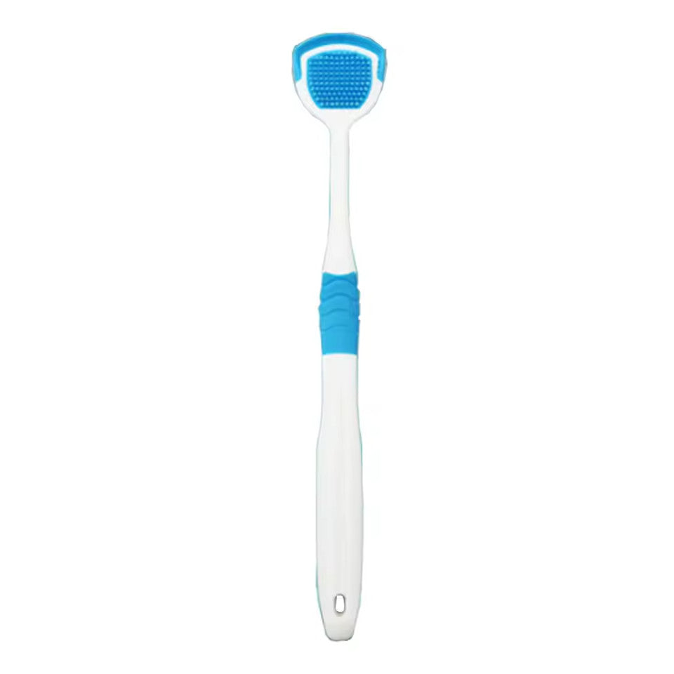 Reusable Silicone Tongue Scraper Cleaner for Oral Care - Adult Dental Hygiene
