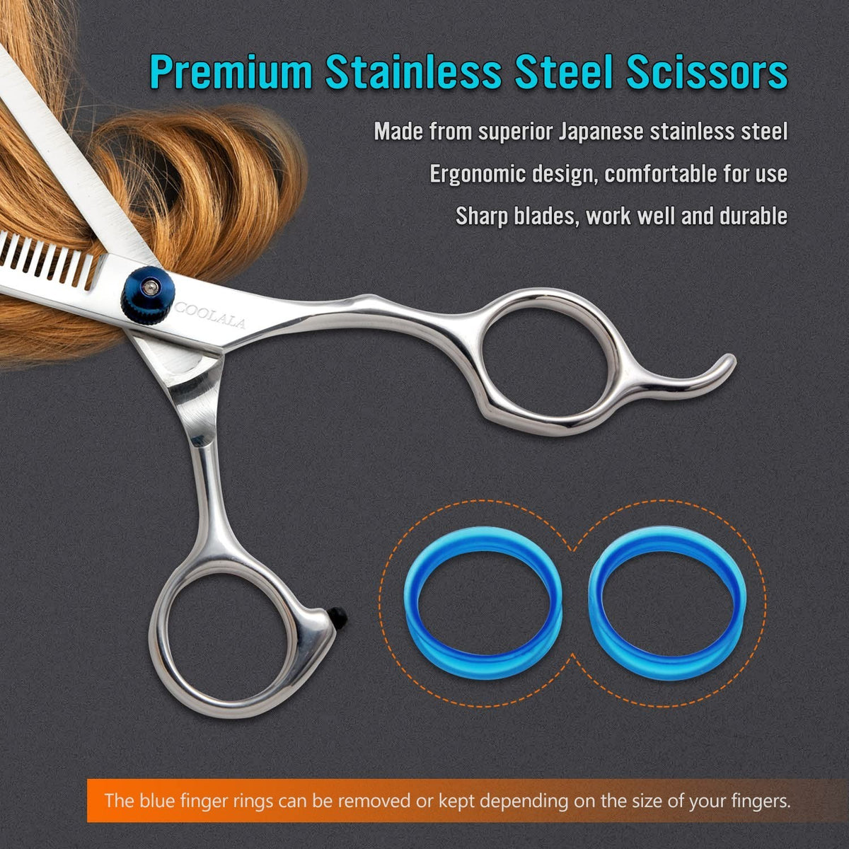 Left-Handed Hair Thinning Scissors 6.5 Inch Professional Hair Shears