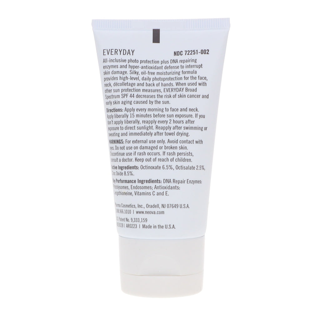 SPF 44 Sunscreen with DNA Repair Enzymes - 2.5 oz Moisturizing Sun Protection