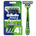 Disposable Razor with 3 Blades - Sensitive Men's Shaving Set, 4 Razors