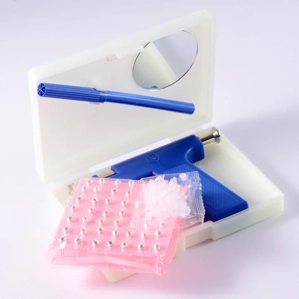 Professional Ear Piercing Gun Kit with 98 Studs – DIY Body Jewelry Tool