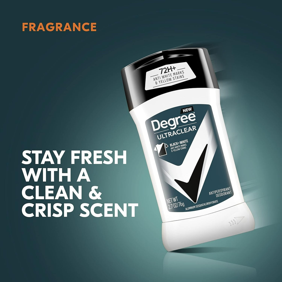 Men's 3-Pack Ultraclear 72-Hour Antiperspirant Deodorant Black White 2.7 Oz