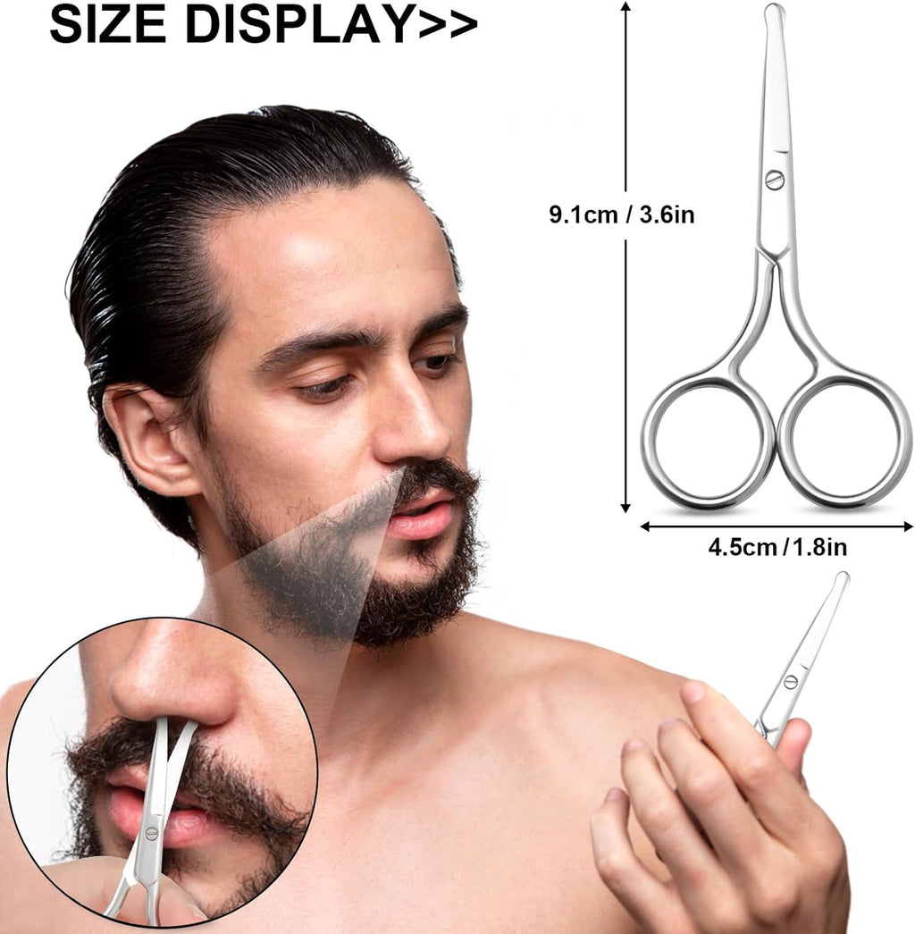 Men's Nose Hair Scissors with Round Tip for Facial Grooming