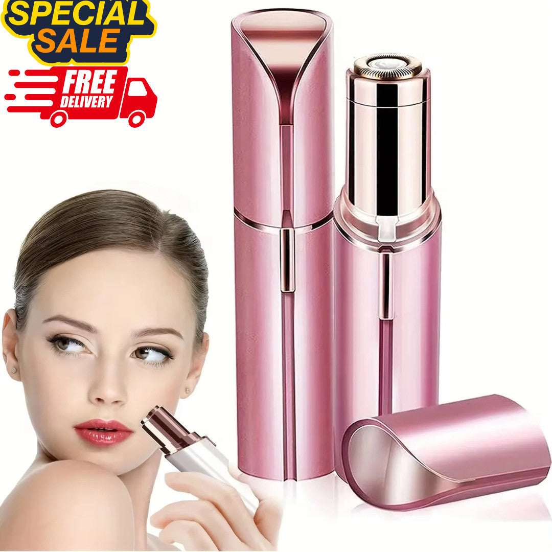 Portable Electric Facial Hair Remover for Women - Painless Eyebrow & Nose Trimmer