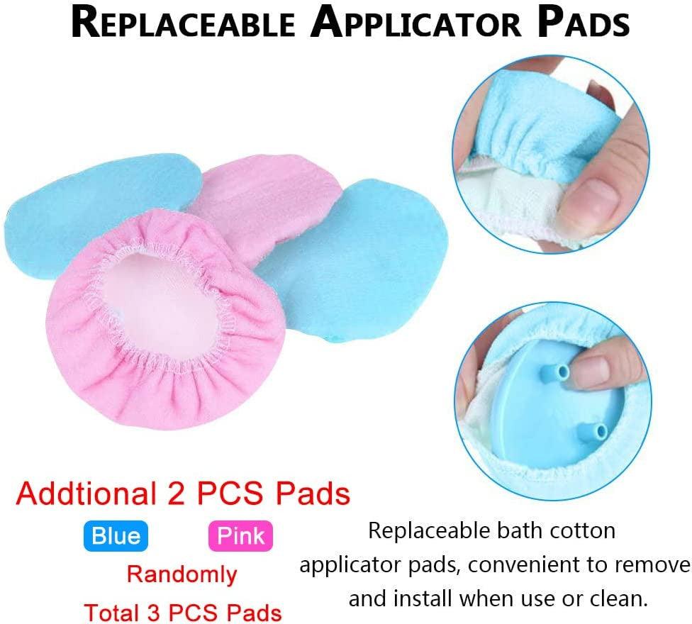 Long Handle Lotion Applicator for Back & Body with 3 Pads - Easy Self-Tanning & Sunscreen Tool