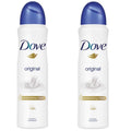 2 Pack Dove Original Anti-Perspirant Body Spray - 150ml, Up to 72H Protection