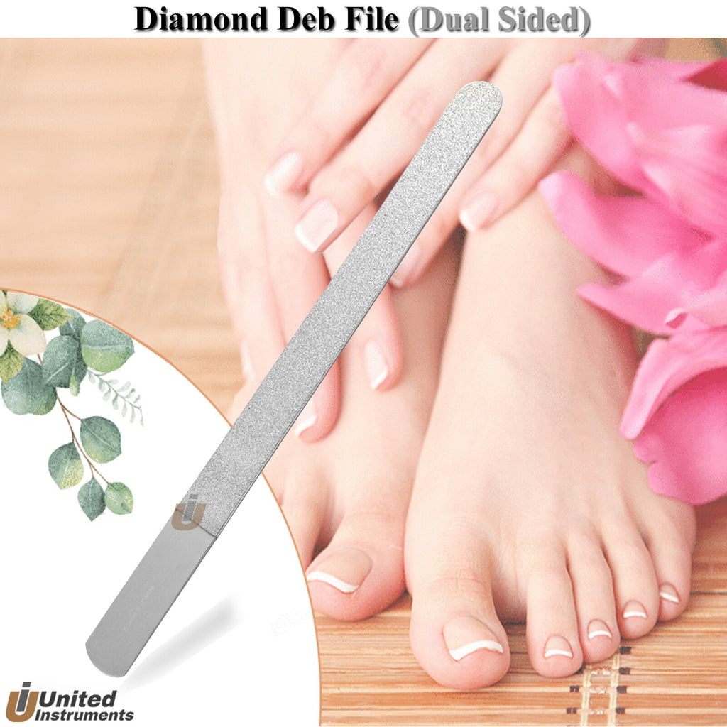 Professional Diamond Nail File for Foot & Nail Care - Double Ended Stainless Steel