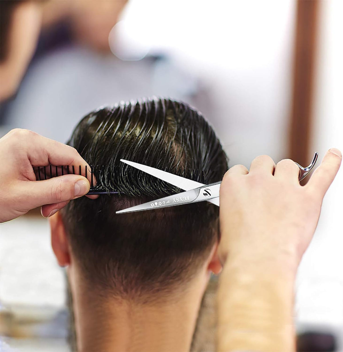 Professional Hair Cutting Shears with Comb Set for Men & Women