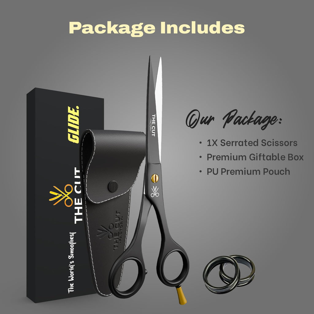 Professional Hair Scissors 6.5 Inch Matte Black Barber Shears for Salon & Home