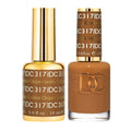 DND UV Gel Nail Polish & Lacquer Set #317 Cookie Chips - Nude Brown, 0.6 fl oz