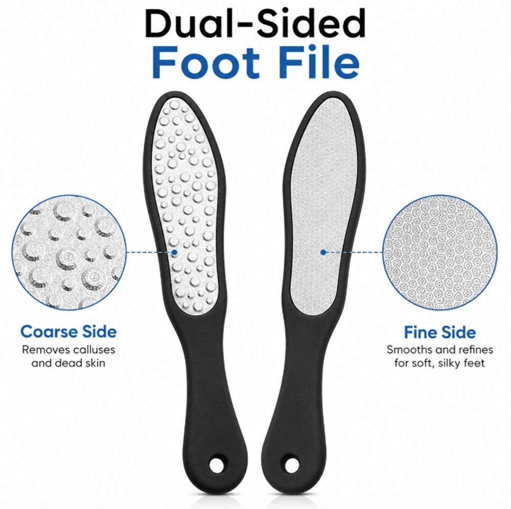 Dual Grit Foot Rasp File Callus Remover Heel Hard Skin Tool - Coarse & Fine