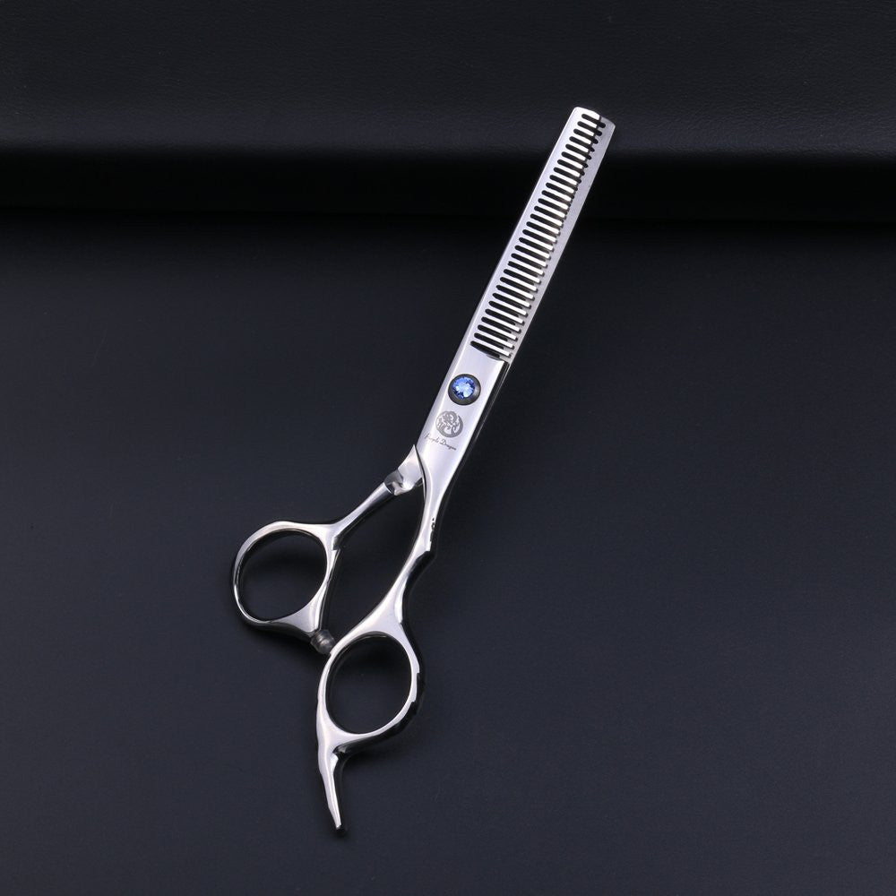 Professional 6-Inch Double Teeth Hair Cutting Shears - Stainless Steel