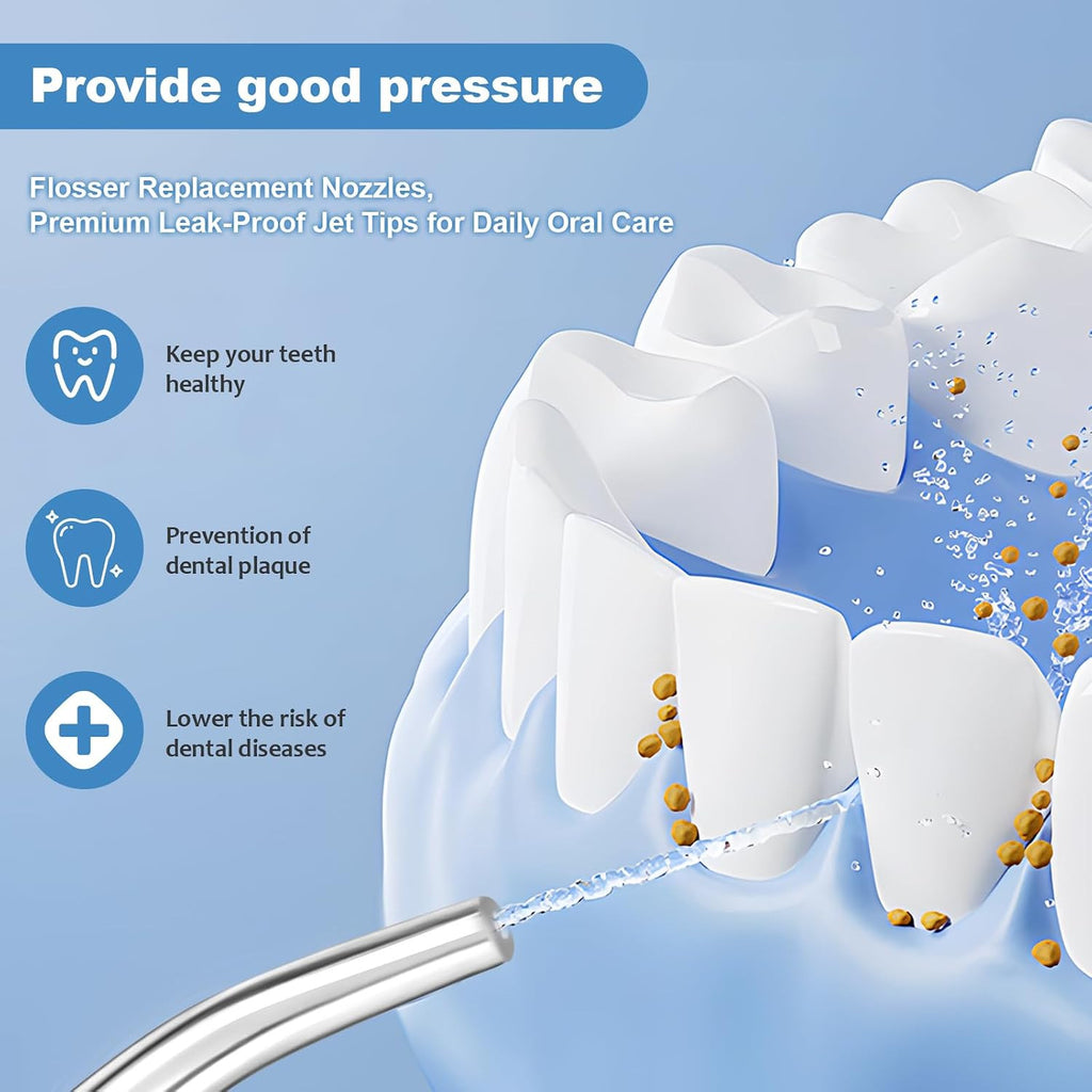 6-Pack Replacement Jet Heads for Waterpik Water Flosser - Deep Cleaning Tips