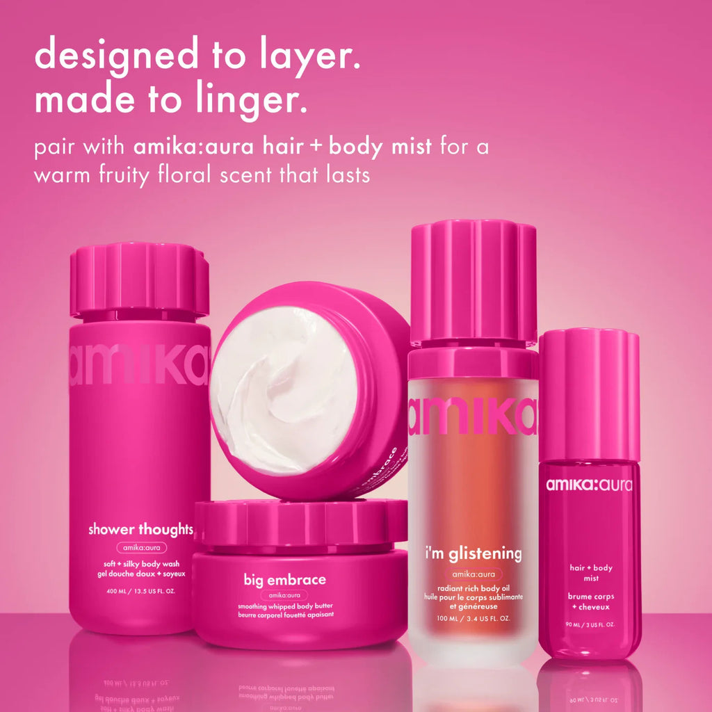Amika Aura 4-Piece Body Care Set - Body Wash, Body Butter, Body Oil, Body Mist