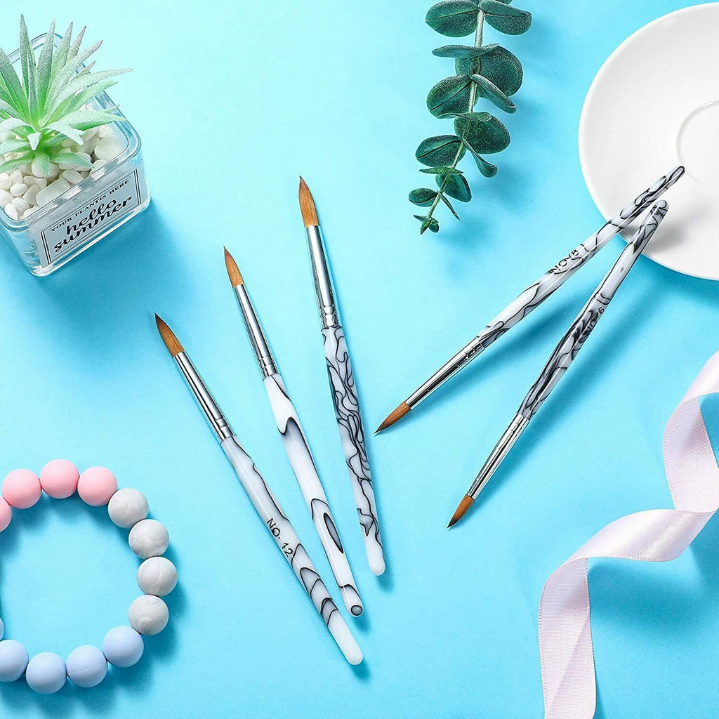 Marble Nail Brush for Acrylic Application & Extension - Multiple Sizes