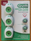 Mint Waxed Dental Floss 3 Pack + 2 Travel Units - 548 Yards Total