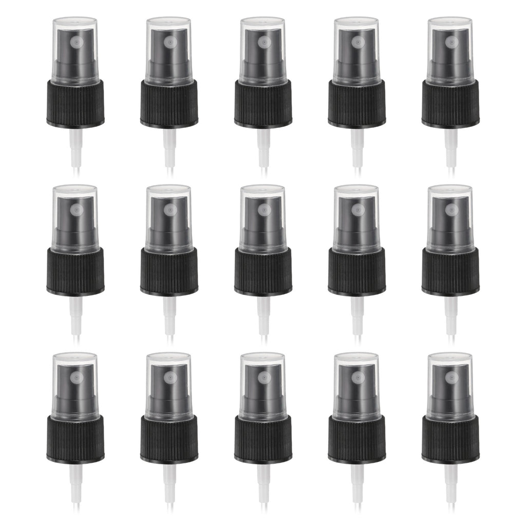 50Pcs Black Spray Tops for 20/410 Fine Mist Spray Bottles - Reusable Replacements