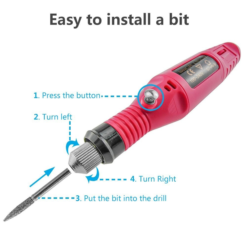 Professional Electric Nail Drill Set for Thick Toenails Manicure Pedicure