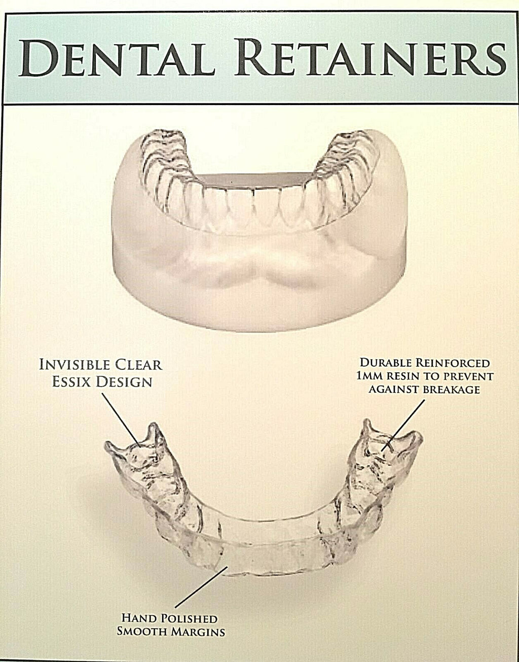 Custom Fit Dental Retainer Set - Upper and Lower Made in USA