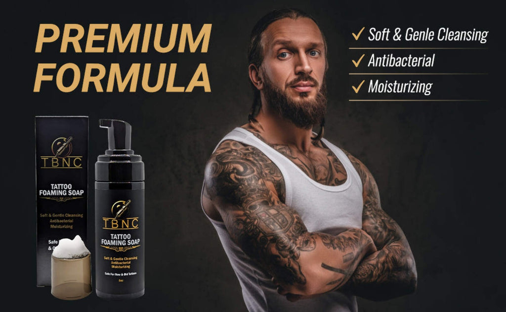 Tattoo Foaming Soap - Gentle, Antibacterial Tattoo Aftercare Cleanser