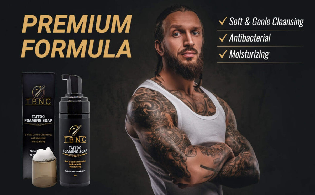 Tattoo Foaming Soap - Gentle, Antibacterial Tattoo Aftercare Cleanser