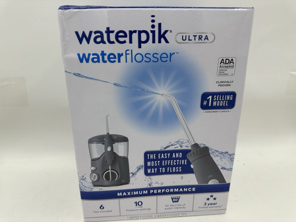 Waterpik Ultra Water Flosser with 10 Pressure Settings & 6 Tips - Light Gray