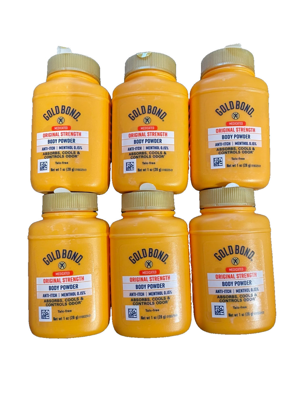 6 Pack Talc-Free Medicated Body Powder - Original Strength, 1oz