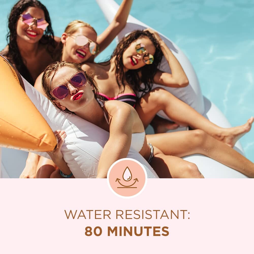 SPF 45 Sunscreen with Self Tanner - Water-Resistant, Moisturizing, 2 Pack