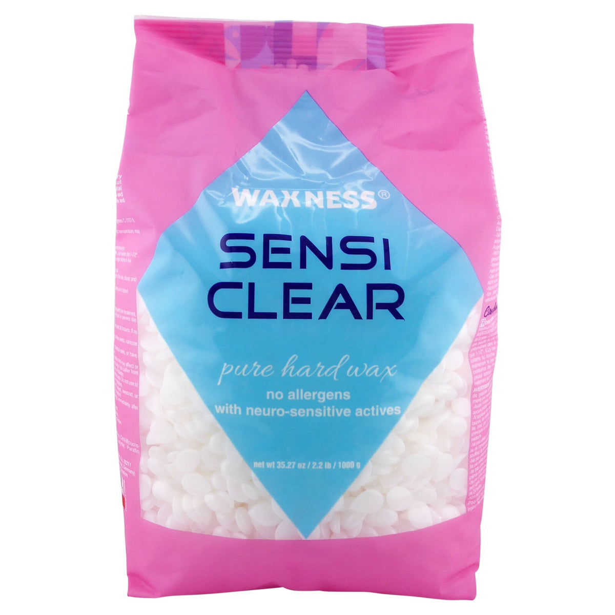 Rosin-Free Hard Wax for Sensitive Skin - 2.2 lb Hypoallergenic & Transparent