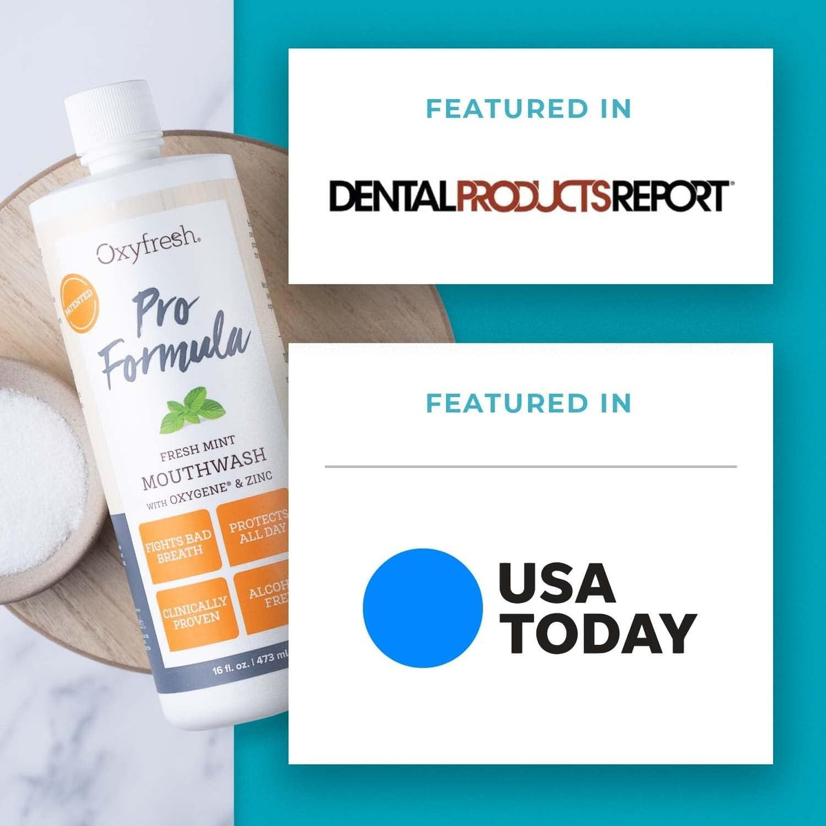 Zinc Mouthwash for Fresh Breath & Oral Care - Fluoride-Free, Natural Essential Oils