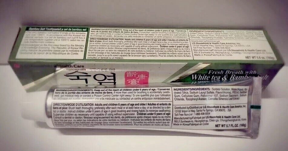 Bamboo Salt Toothpaste - Fresh Breath & Sensitive Teeth Relief 160G