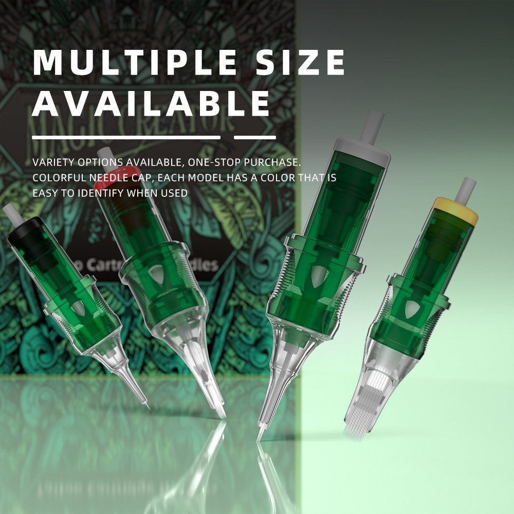 Tattoo Needle Cartridges 20pcs Box – Sterilized, Stainless Steel Round Liner