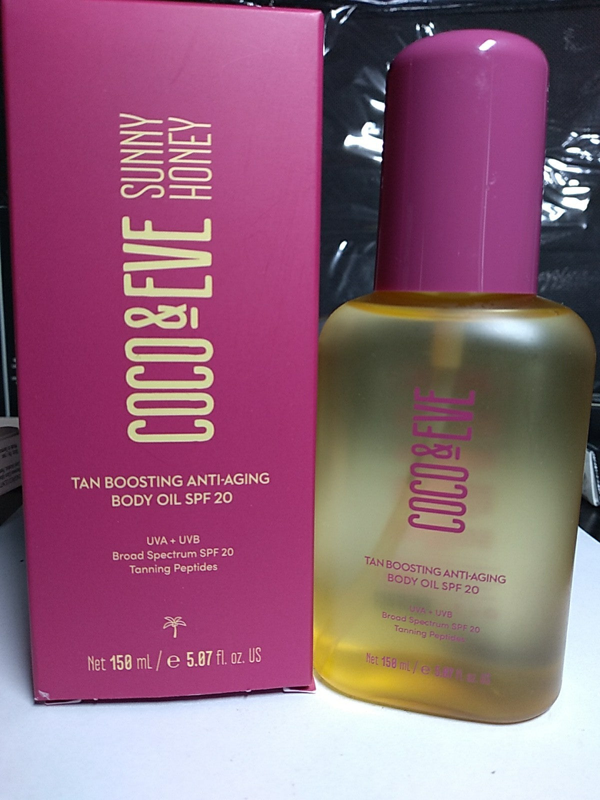 Coco & Eve Sunny Honey Tan Boosting Body Oil SPF 20 5.07 Fl Oz - Anti-Aging Hydrating Skin Oil