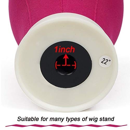 22 Inch Pink Canvas Mannequin Head for Wig Styling & Display