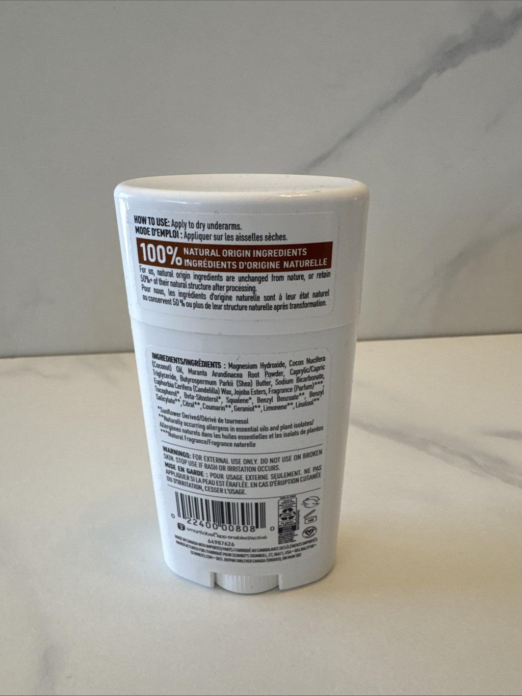 Natural Citrus & Sandalwood Deodorant Stick - 75g 48H Protection