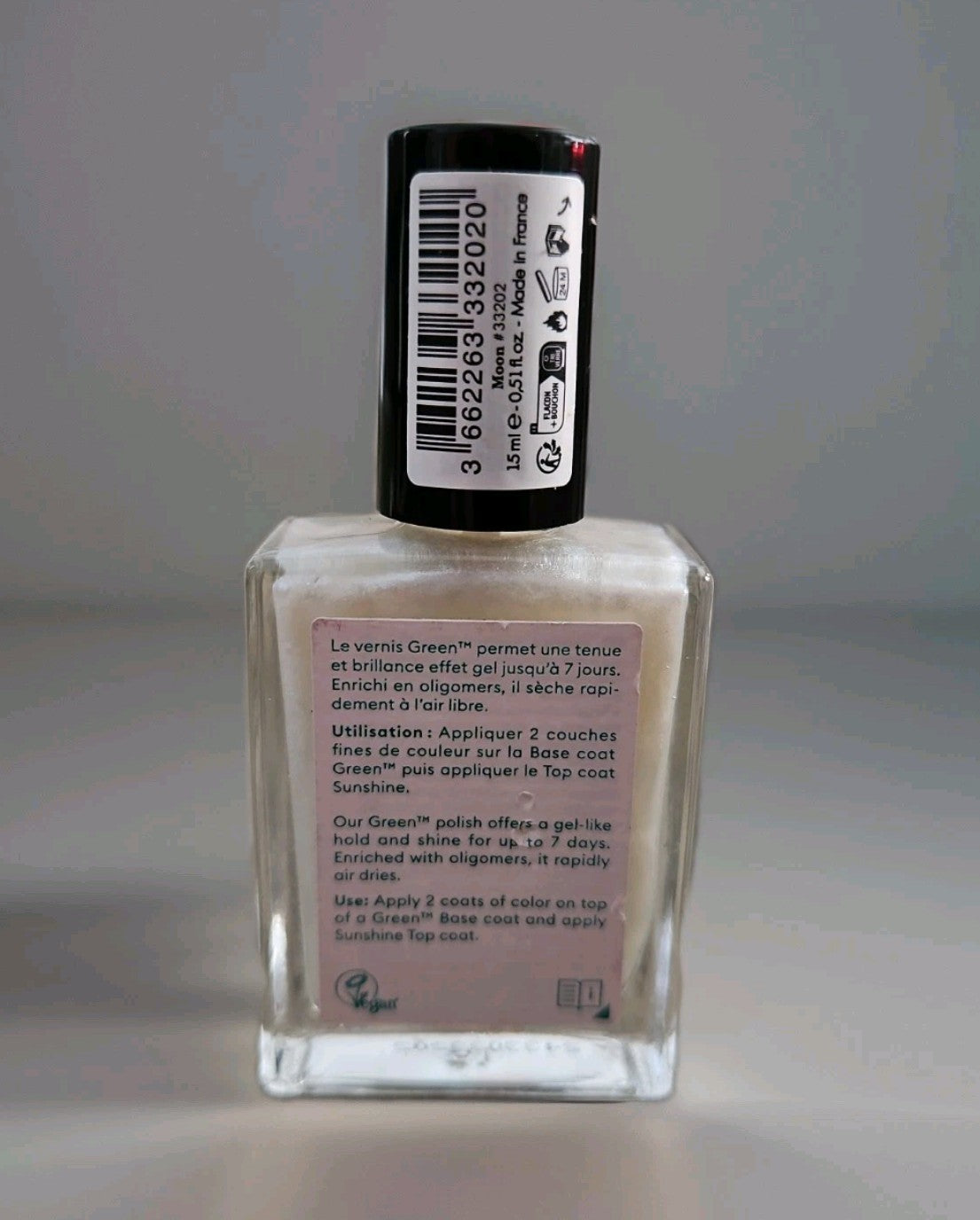 Plant-Based Green Nail Polish 0.5 fl oz - Moon Nail Care