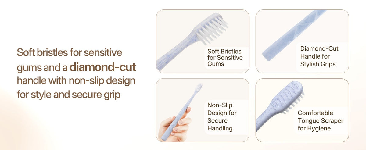 Disposable Hotel & Travel Toothbrush Set with Soft Bristles - 4 Colors, Hygienic Sealed Guest Amenities