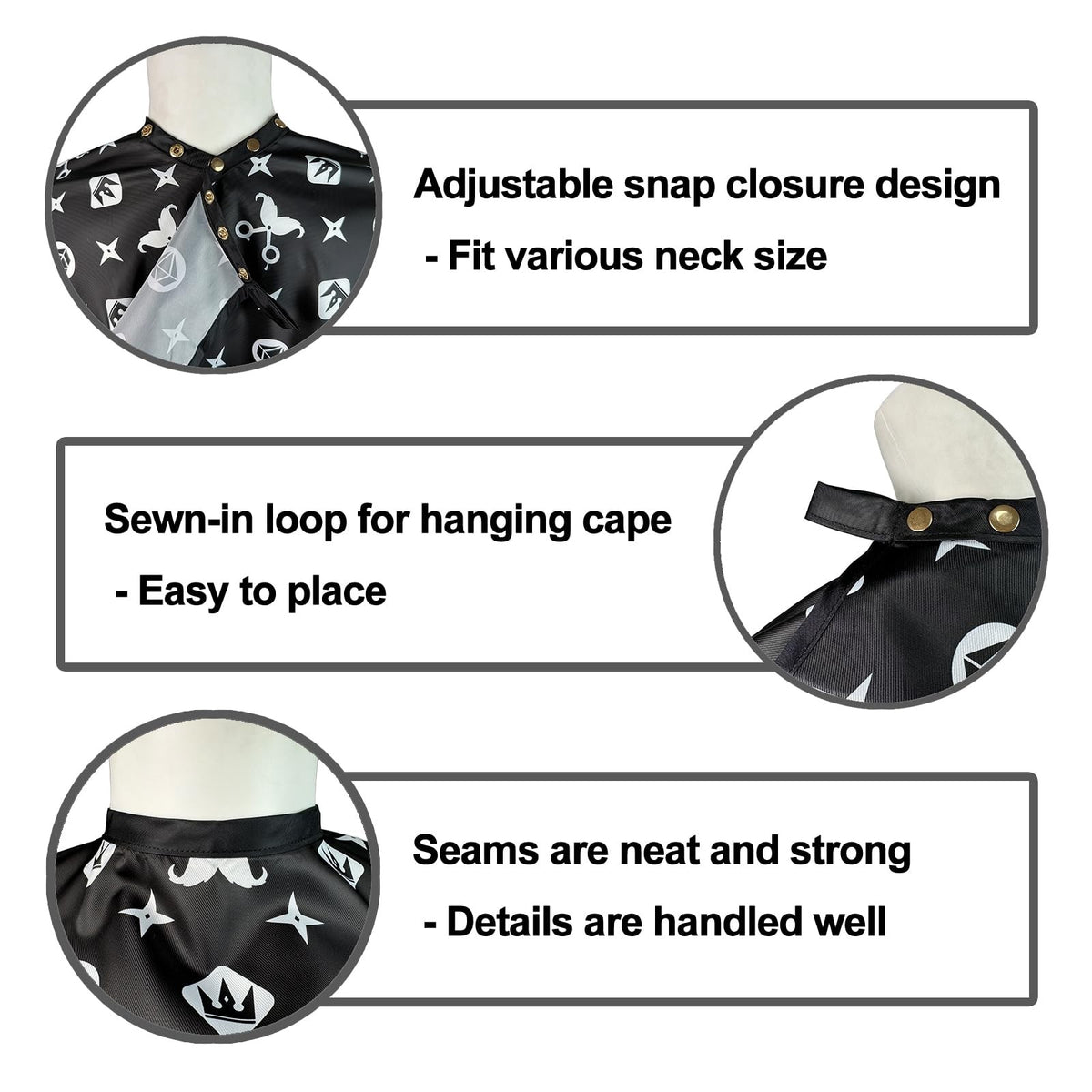 Professional Haircut Cape for Men and Women Salon Stylist 63x56 Inch Waterproof Cover