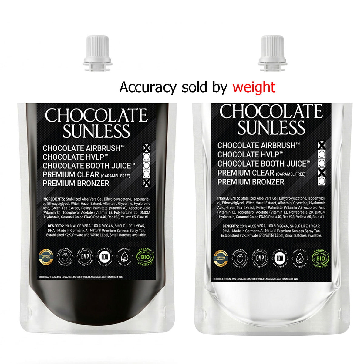 Sunless Airbrush Bronzing Spray Clear No Tint - Professional DHA 10% 32oz