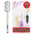 Nail Drill Bit 1/8" Shank Large Barrel Carbide Tool Coarse Grit for Nail Shaping and Removal