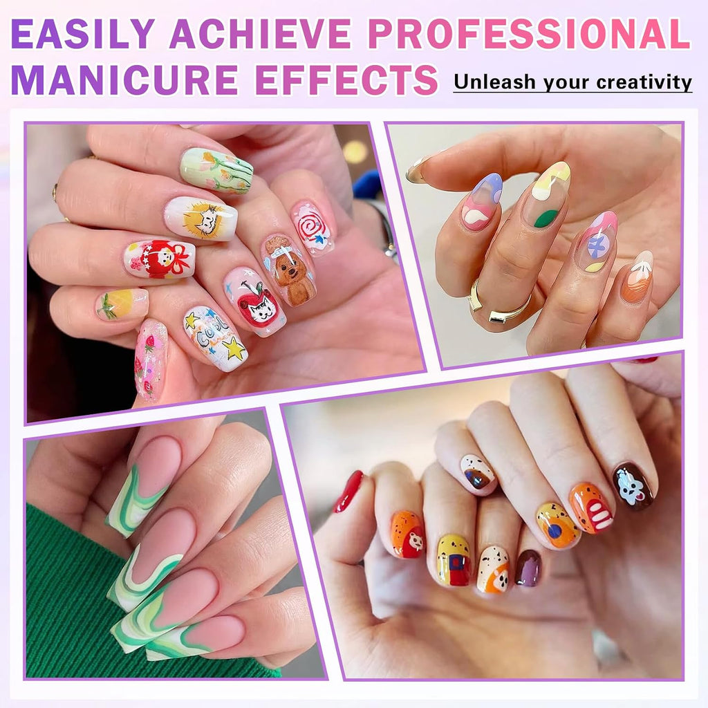 12 Colors Nail Art Pens Set for Creative Manicures and Designs
