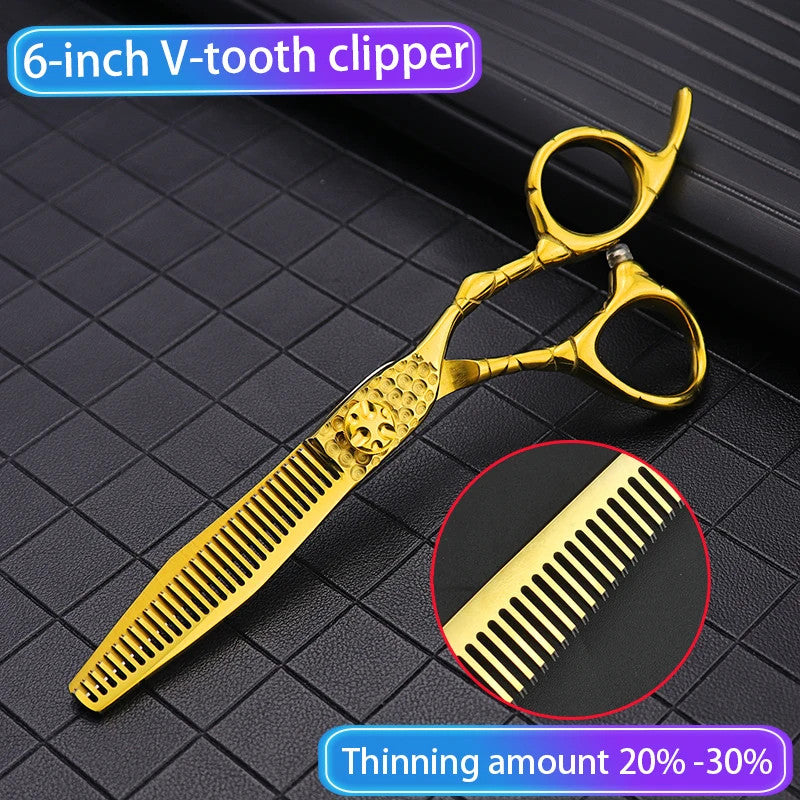 Professional Barber Scissors Set - Hair Cutting & Thinning Shears, 6 Inch
