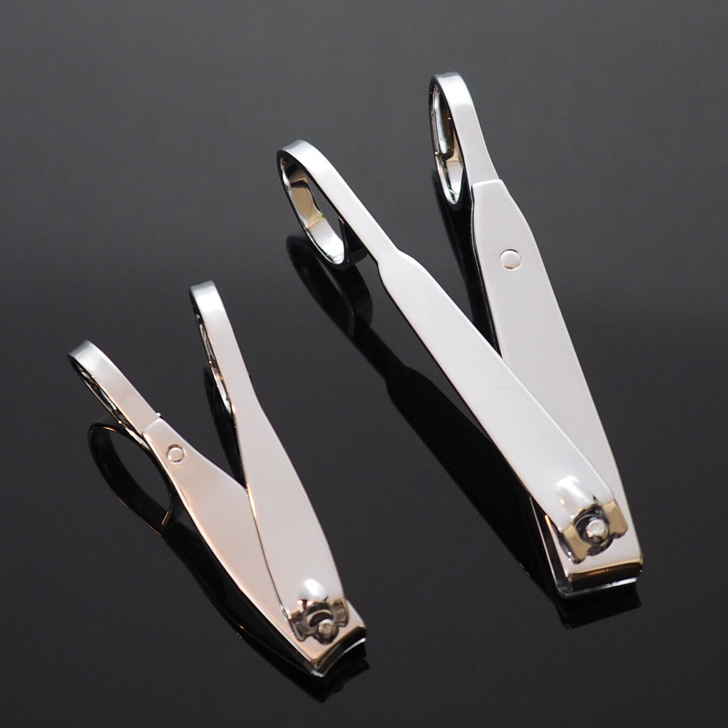 Stainless Steel Toe and Finger Nail Clippers Set - Large & Small EZ Grip Handles